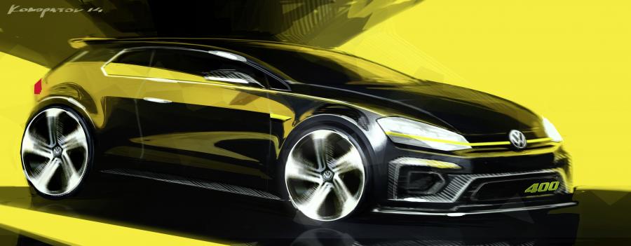 Эскиз Volkswagen Golf R 400 Concept (Typ 5G) 2014 года  (фото 10 из 11)